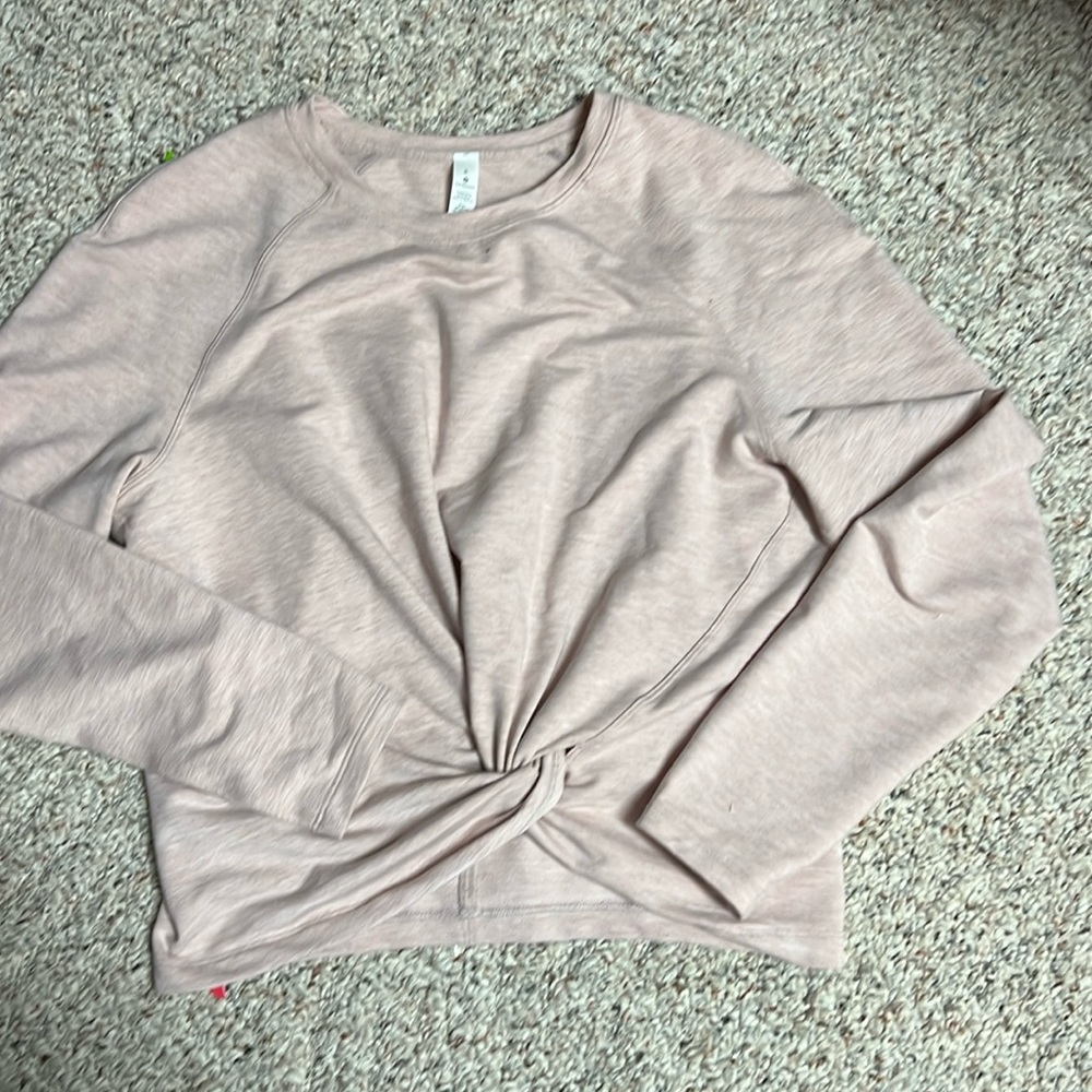 Pink lululemon knot front top